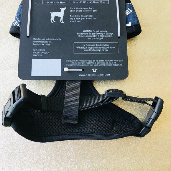 Dog  True Religion  Dog Harness Blue Size : M - Picture 2 of 3